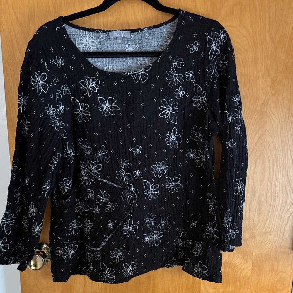 Habitat Black Floral Women's Blouse